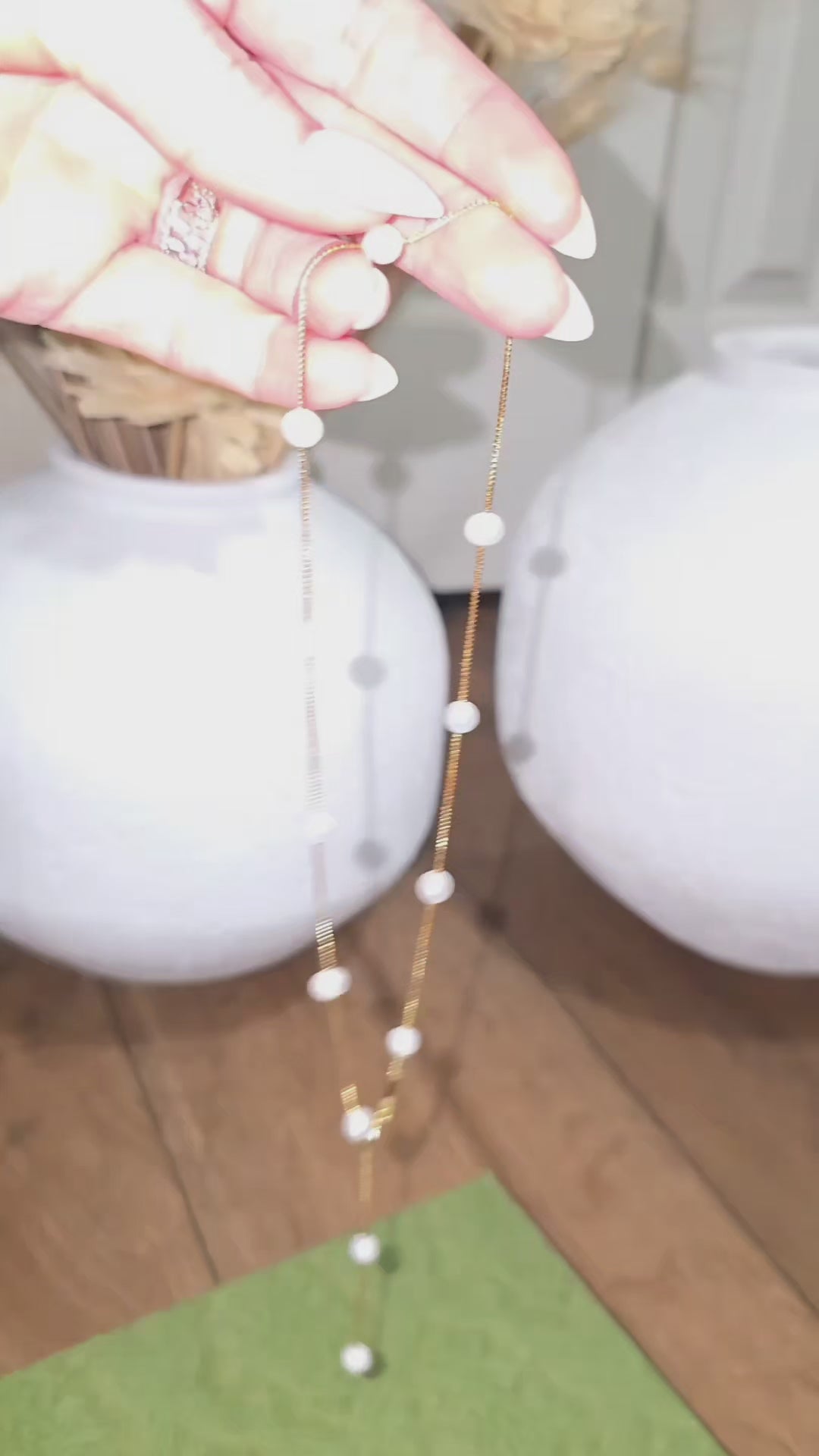 100% Freshwater Pearl Necklace 18K Gold Plated