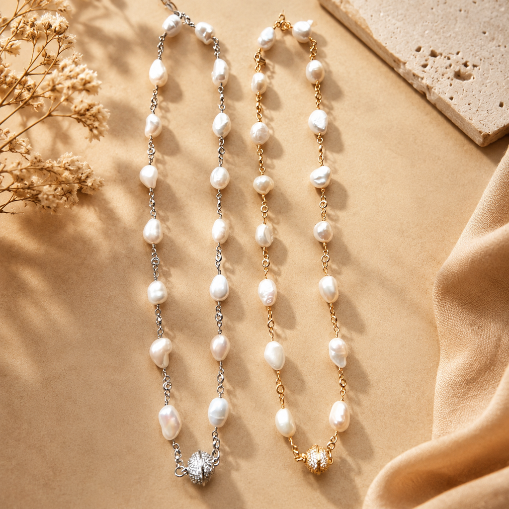 Freshwater Pearl Choker Necklace 16"