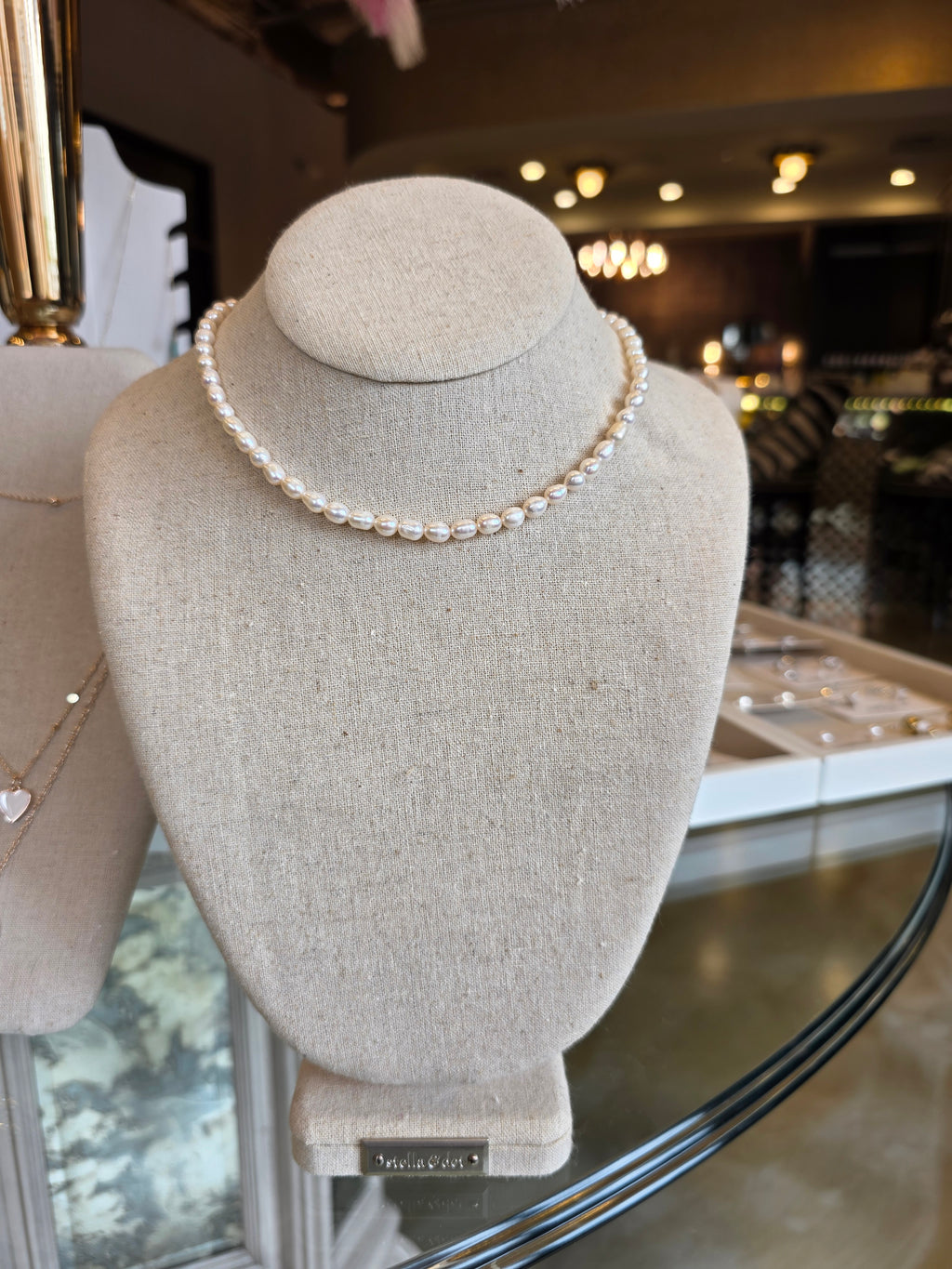 Dainty Freshwater Pearl Necklace White Natural Pearls