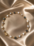 Luxe Pearl & Crystal Choker with Pave Magnetic Clasp 18"