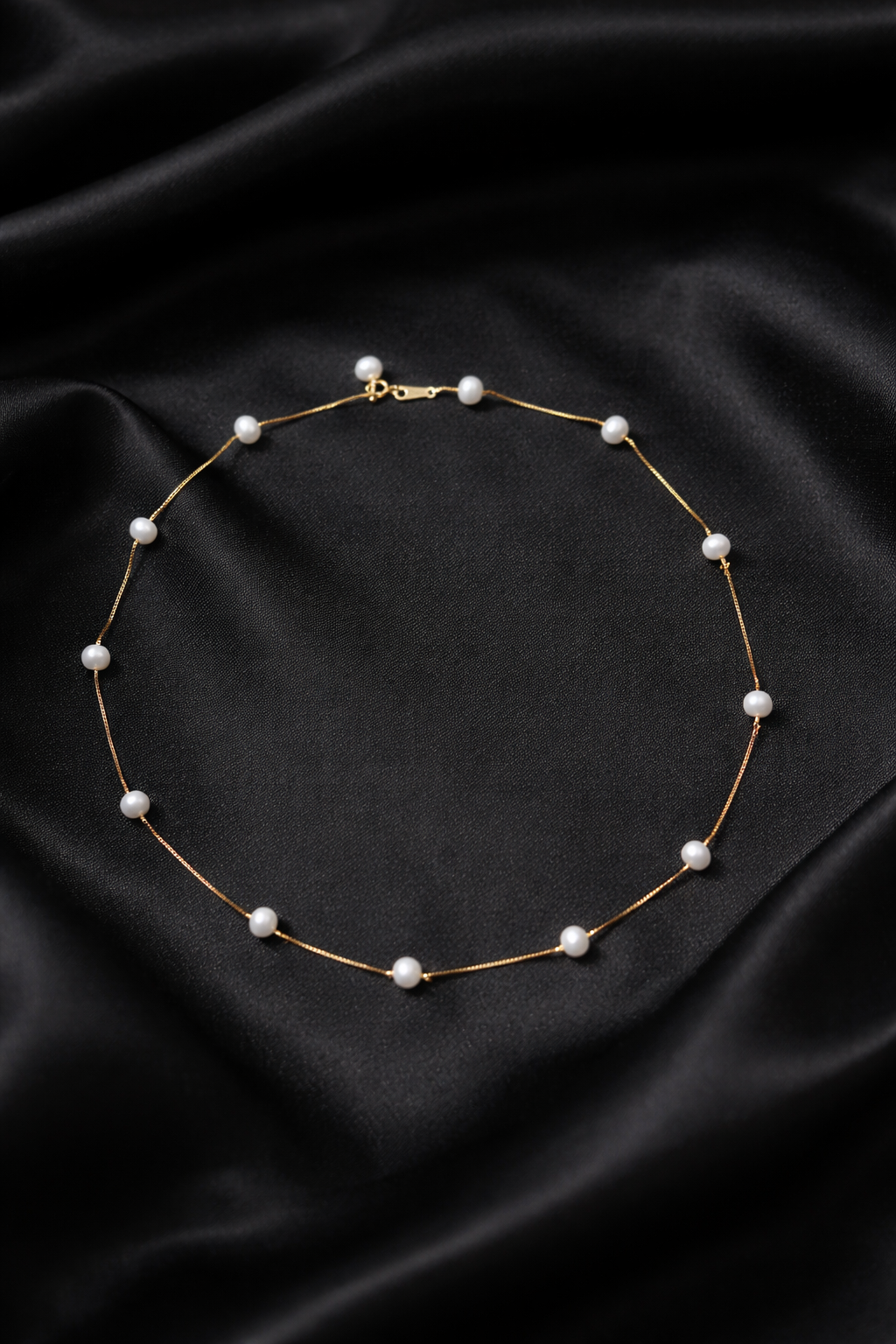 100% Freshwater Pearl Necklace 18K Gold Plated