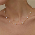 100% Freshwater Pearl Necklace 18K Gold Plated