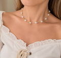 Freshwater Pearl Choker Necklace 16"